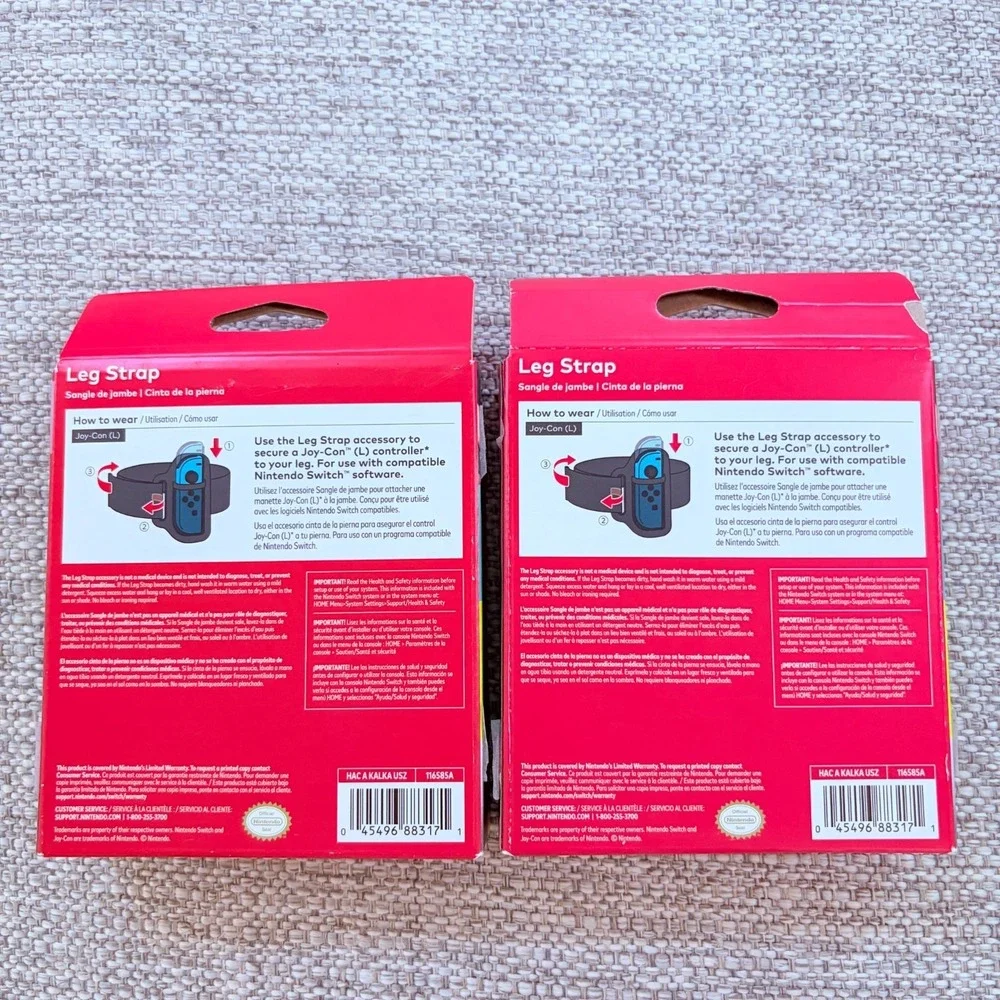 NEW Set of Two Nintendo Switch Joy-Con Leg Straps Sports NIB